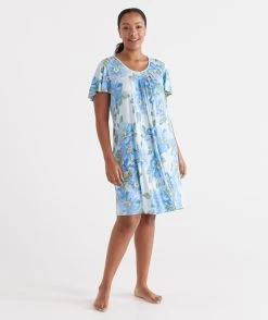 Blue Dahlia Flutter Sleeve Nightie -Women Clothing Sale 036786 495 01 6