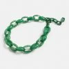 Emerald Resin Chain Necklace