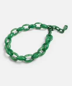 Emerald Resin Chain Necklace