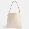 Natural Buckle Detail Tote Bag