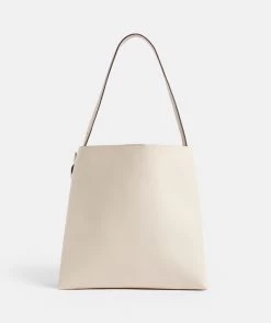 Natural Buckle Detail Tote Bag