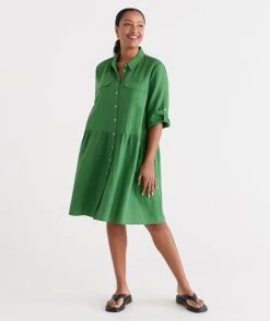 UTILITY SHIRT DRESS -Women Clothing Sale 036836 330 01