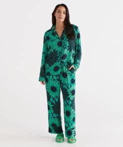 Green Floral Pyjama Set