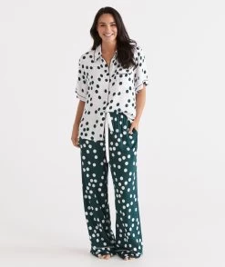 Contrast Spot Pyjama Set -Women Clothing Sale 036861 312 01 5