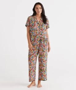 Floral Relaxed Pyjama Set -Women Clothing Sale 036862 910 01 6