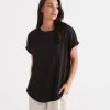 Australia Cotton Extended Roll Cuff Tee
