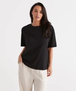 Australian Cotton Relaxed Tee -Women Clothing Sale 036875 001 01 3