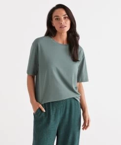 Australian Cotton Relaxed Tee -Women Clothing Sale 036875 319 01 1 1