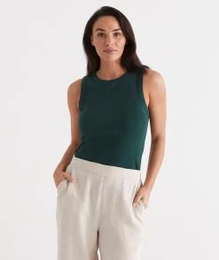 Australian Cotton Rib Racer Tank -Women Clothing Sale 036878 312 01 1