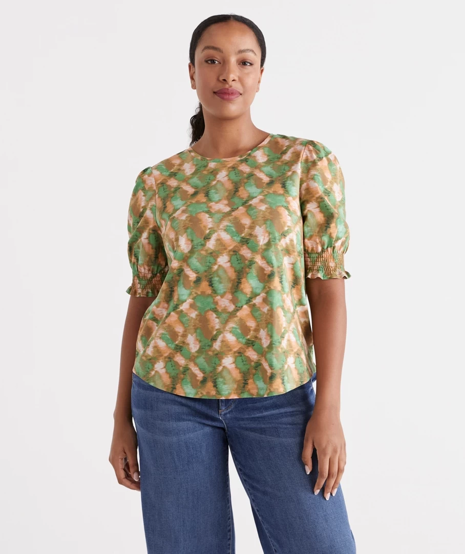Print Shirred Top 1 Print Shirred Top