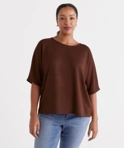 Textured Dolman Top -Women Clothing Sale 036895 203 01 5