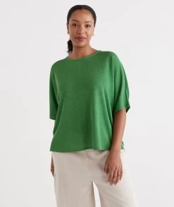 Textured Dolman Top -Women Clothing Sale 036895 330 01 2
