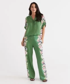 PLACEMENT FLORAL PANT -Women Clothing Sale 036898 330 01 5