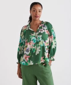 PASTEL FLORAL BLOUSE -Women Clothing Sale 036902 330 01 5