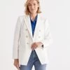 Antique White Textured Blazer
