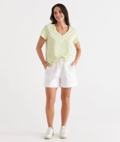 White Denim Casual Short -Women Clothing Sale 037085 100 01 8 5