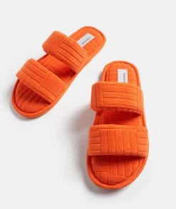 Orange Double Strap Slipper -Women Clothing Sale 037143 800 01 2