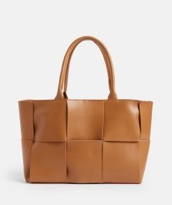 Tan Weave Tote